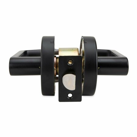 Trans Atlantic Co. Saturn Series Grade 2 Bed/Bath Privacy Cylindrical Door Lever Set in Oil Rubbed Bronze DL-LSV40-US10B